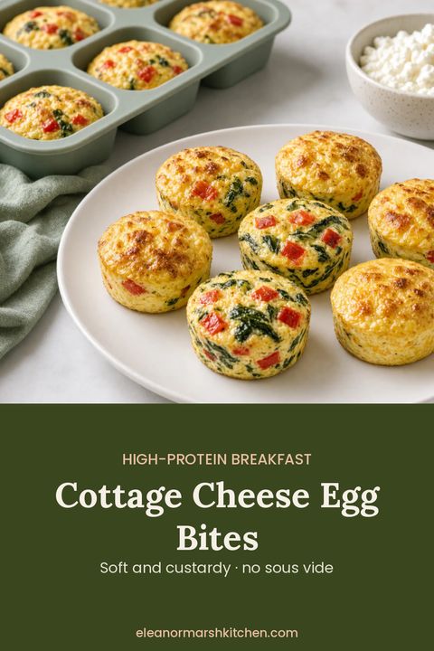 Cottage Cheese Egg Bites pin image