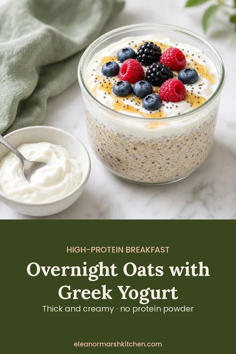 Overnight Oats with Greek Yogurt pin image