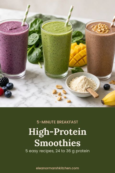 High-Protein Smoothies pin image