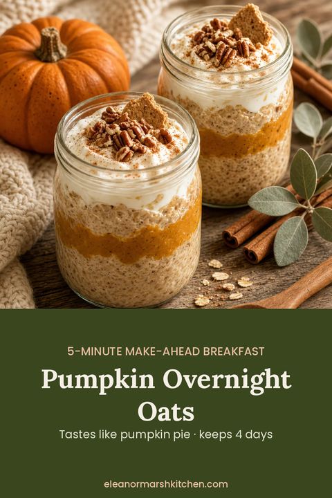 Pumpkin Overnight Oats pin image