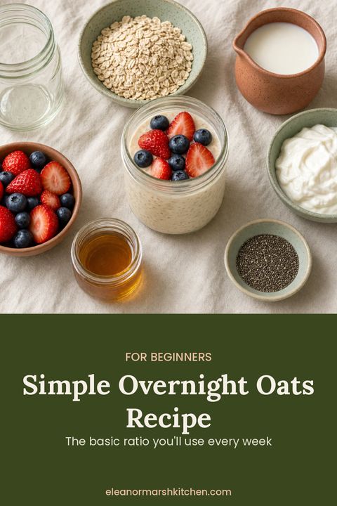 Simple Overnight Oats Recipe pin image